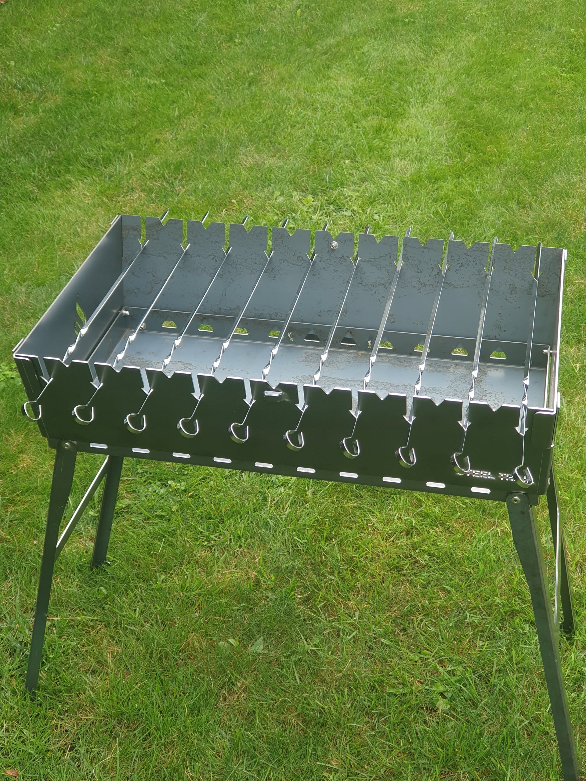 Grill Mangal Folding Suitcase - Strong 2mm Steel for 10/9 Champagne Manufacturer no brand