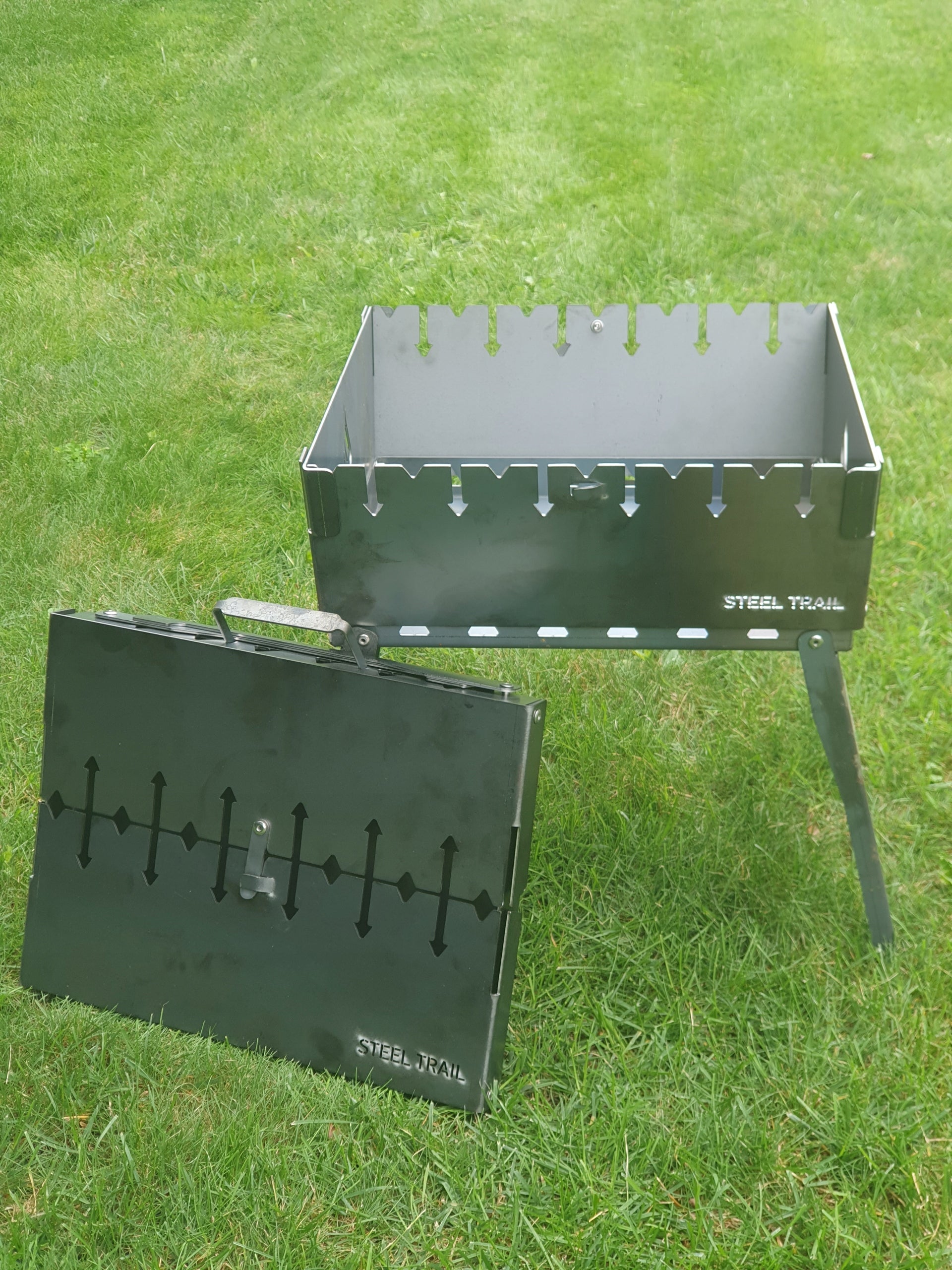 Grill Mangal Folding Suitcase - Strong 2mm Steel for 6/5 Champagne Manufacturer no brand