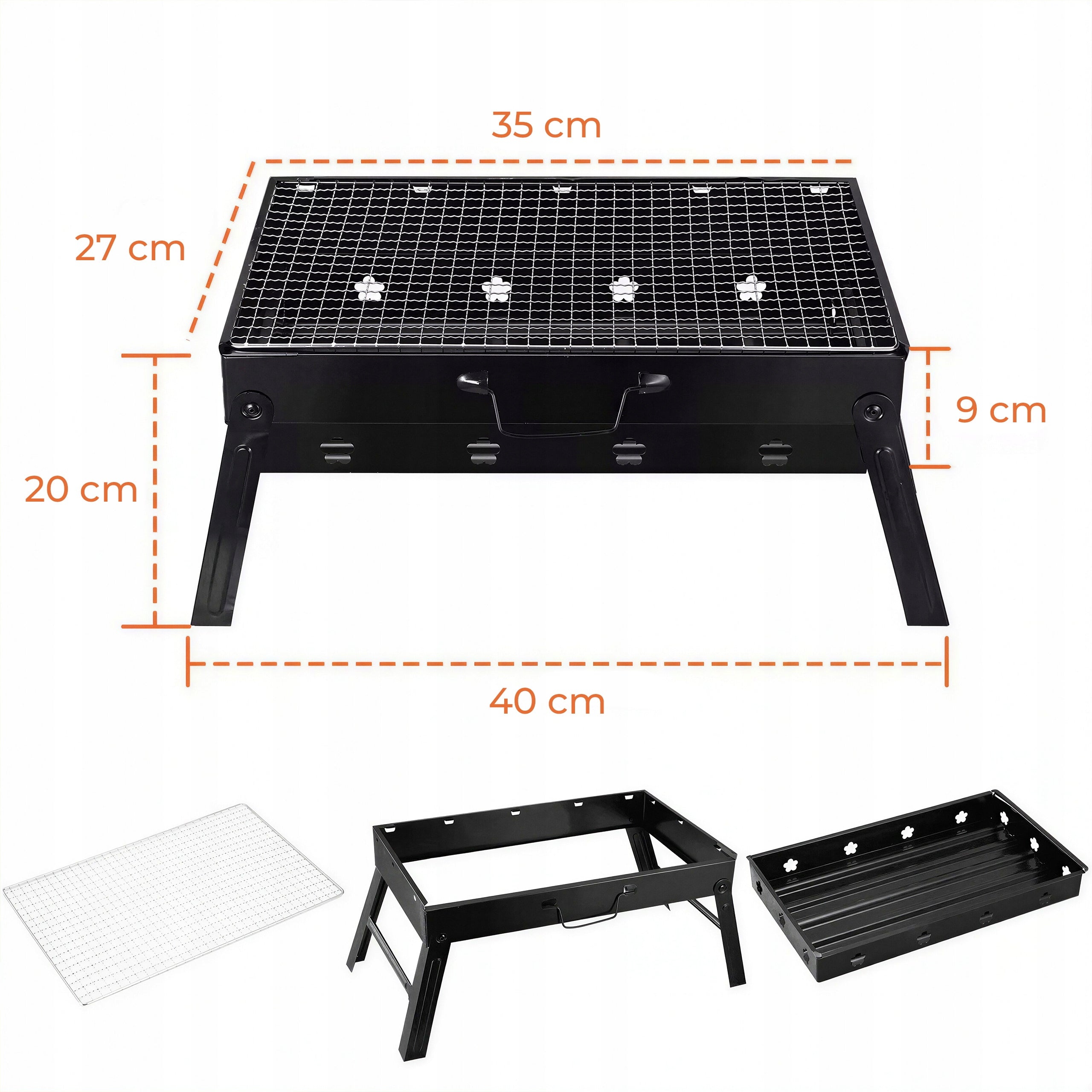 Grill Portable Folding Carbon Tourist Garden Suitcase BBQ Manufacturer code GRILL PRZENOŚNY