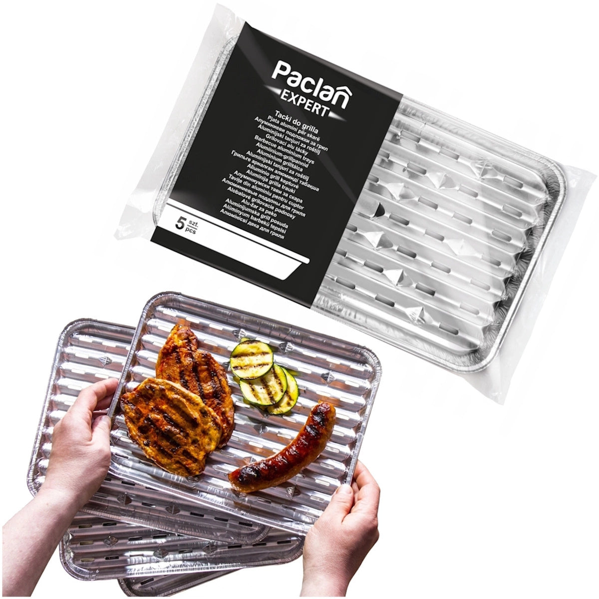 Grill Tray Aluminum Frying Tray Expert Pack of 5 Paclan