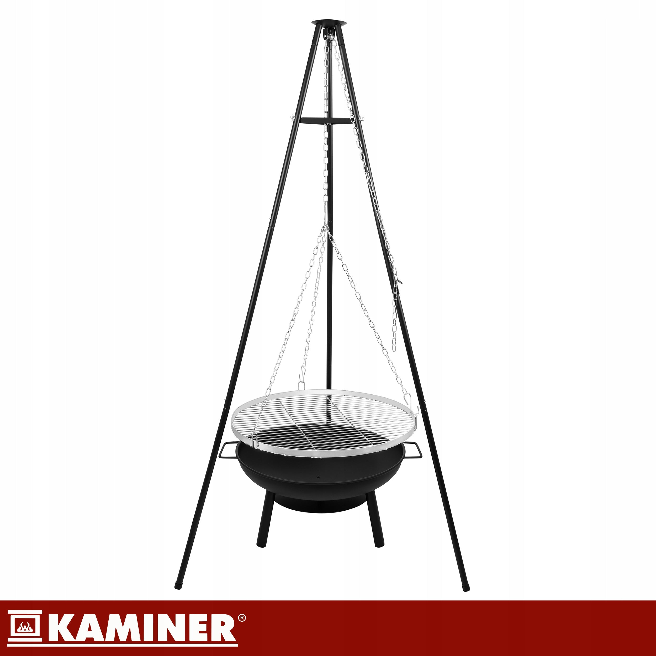 Grill Tripod Garden Fire Pit Grating 58 cm Hanging Fire Pit Stainless Packaging status original