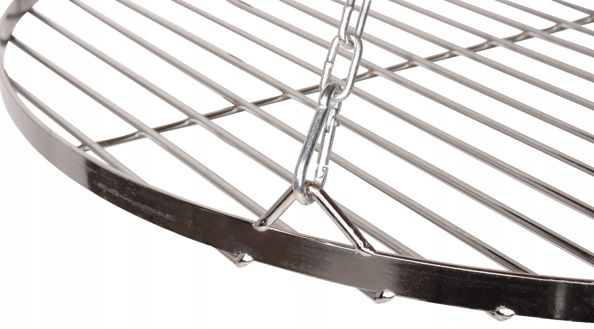 Grill grate chrome plated 60 cm round chain freebie