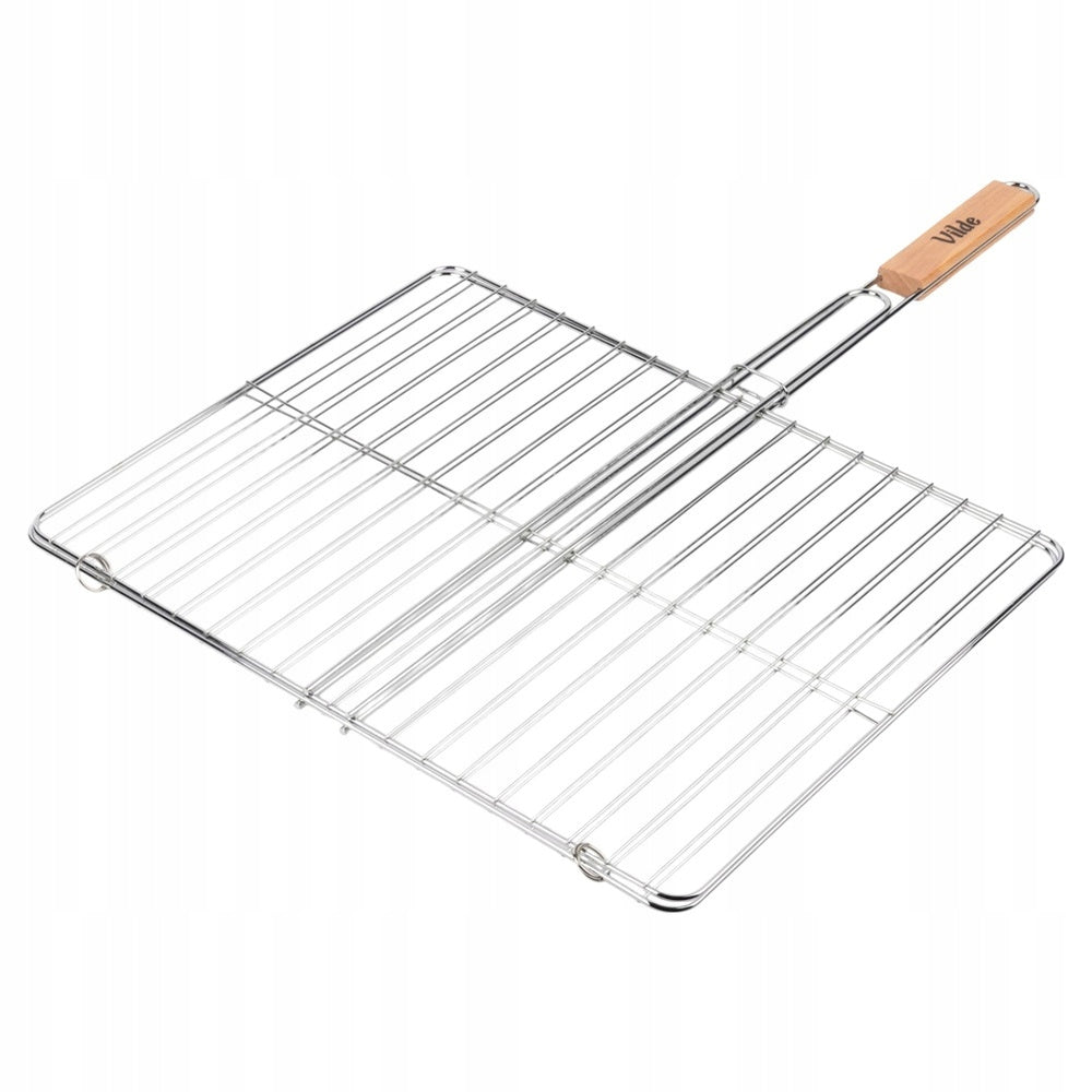 Grill grate fish meat vegetables basket closed steel grill 46x37 cm Material steel