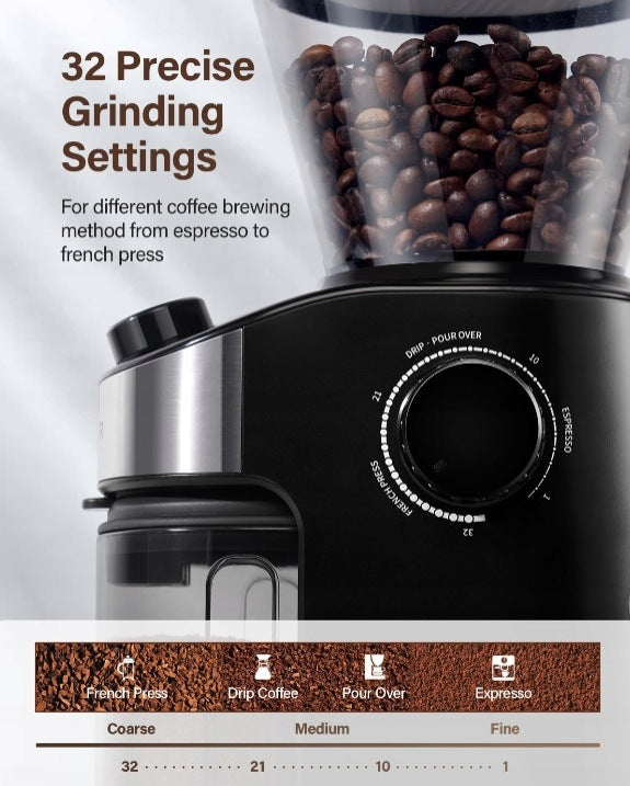 Grind Sizes Coffee Bean Grinder for Home Use (16.3 x 12 x 24.7 cm) Brand no brand
