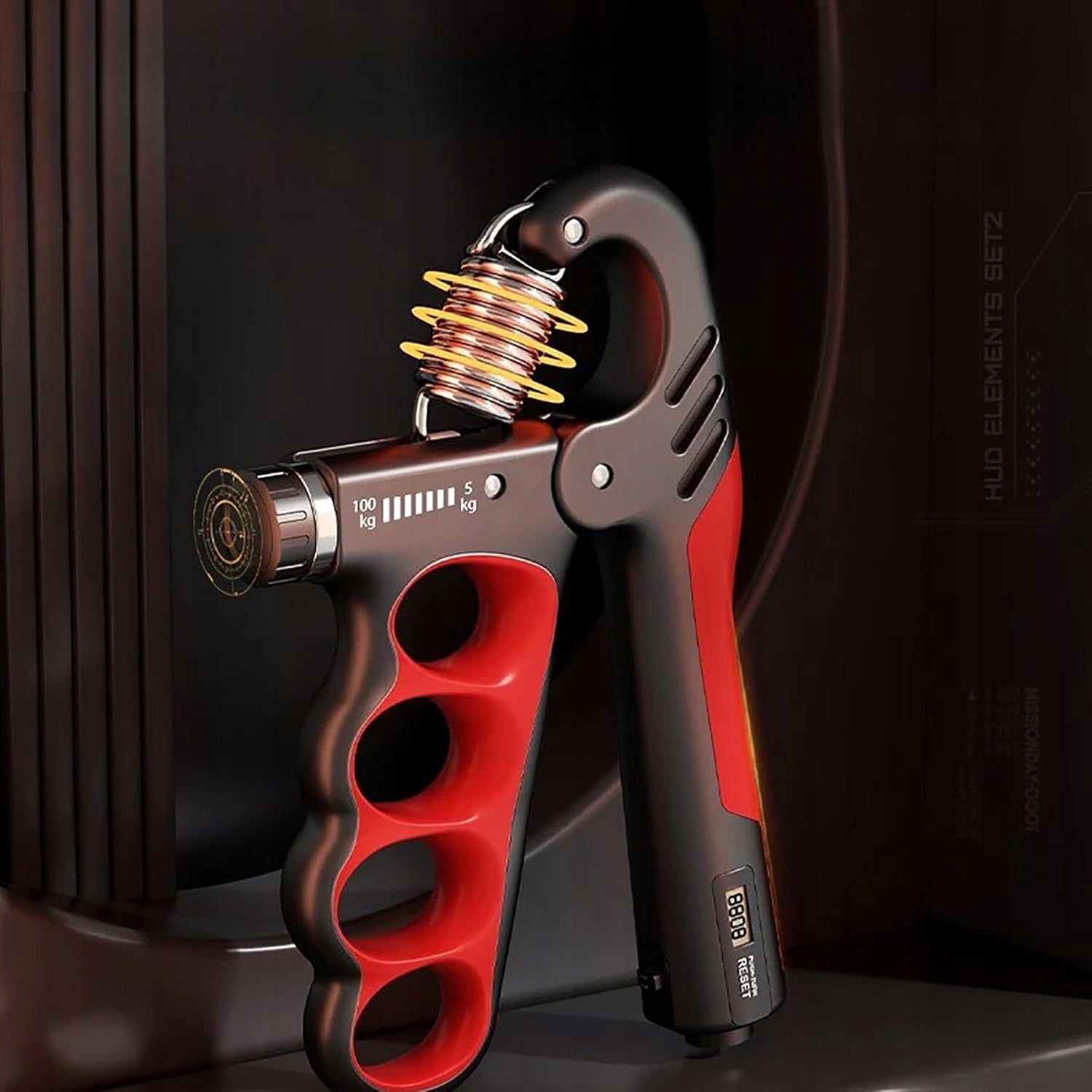 Grip Strength Trainer Hand Grip with Adjustable Resistance (5-100KG,gray) Model 1