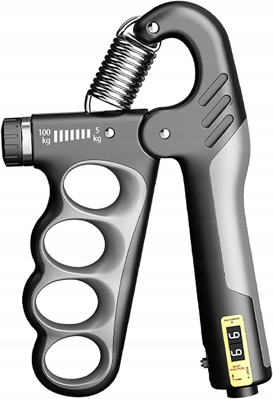 Grip Strength Trainer Hand Grip with Adjustable Resistance (5-100KG,gray)
