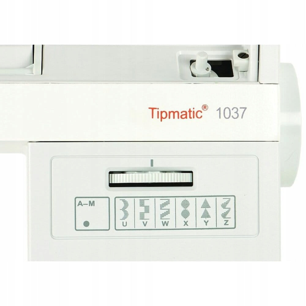 Gritzner 1037 DFT Home Sewing Machine With Top Transport 211 Stitches Dominant color white