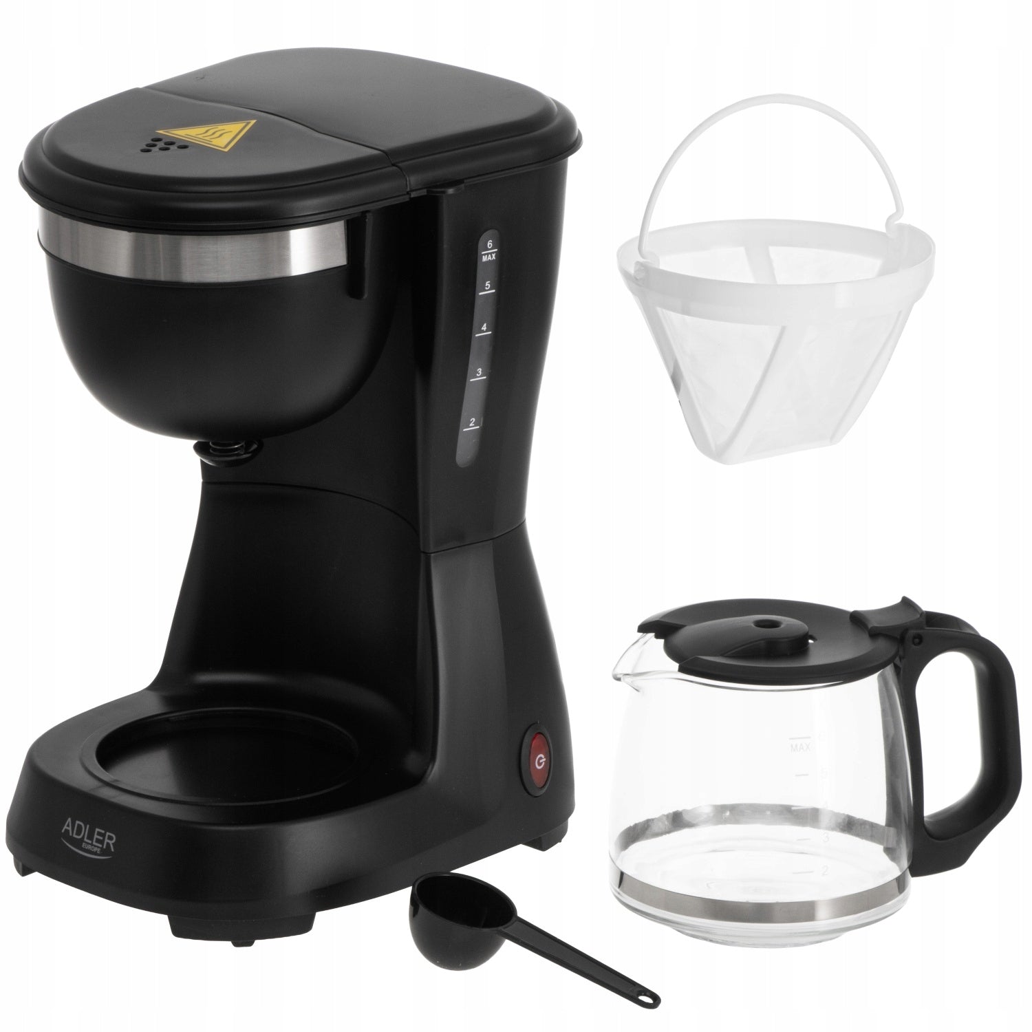 Ground Coffee Overflow Maker 0,6L Jug Filter Solid Strong 600W