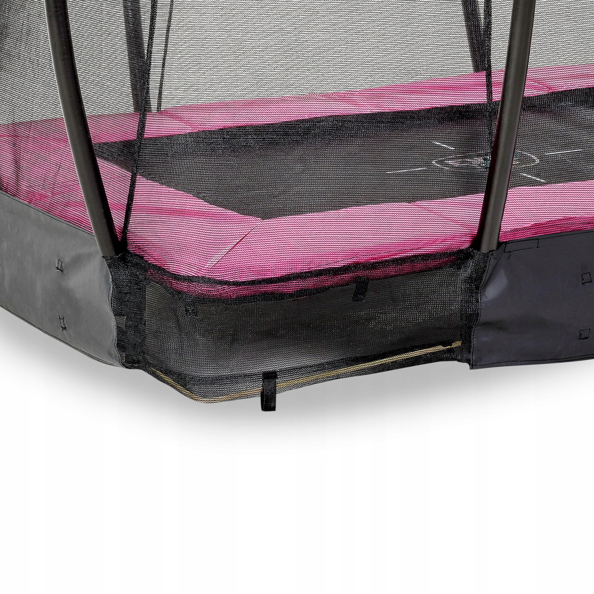 Ground trampoline Silhouette EXIT 153x214cm with safety net - pink Kid's age 3+ years