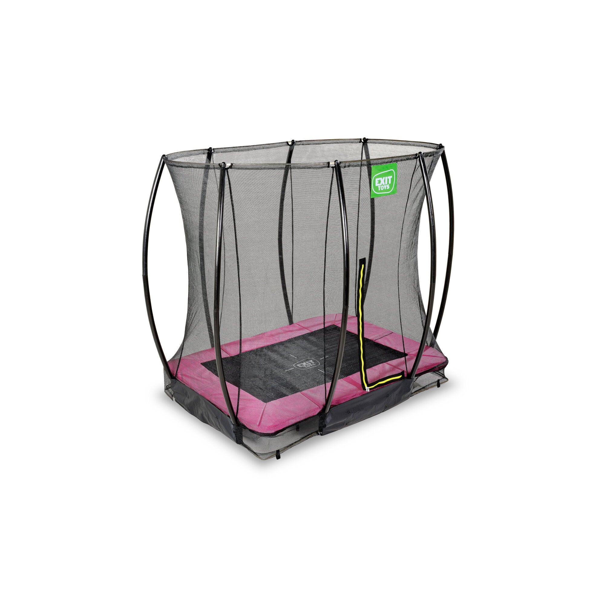 Ground trampoline Silhouette EXIT 153x214cm with safety net - pink Kind with net