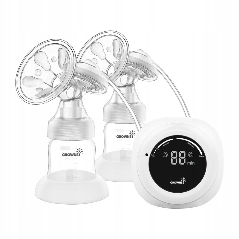 Grownsy Dual Electric Breast Pump EBP01 Stimulation Mode Rechargeable