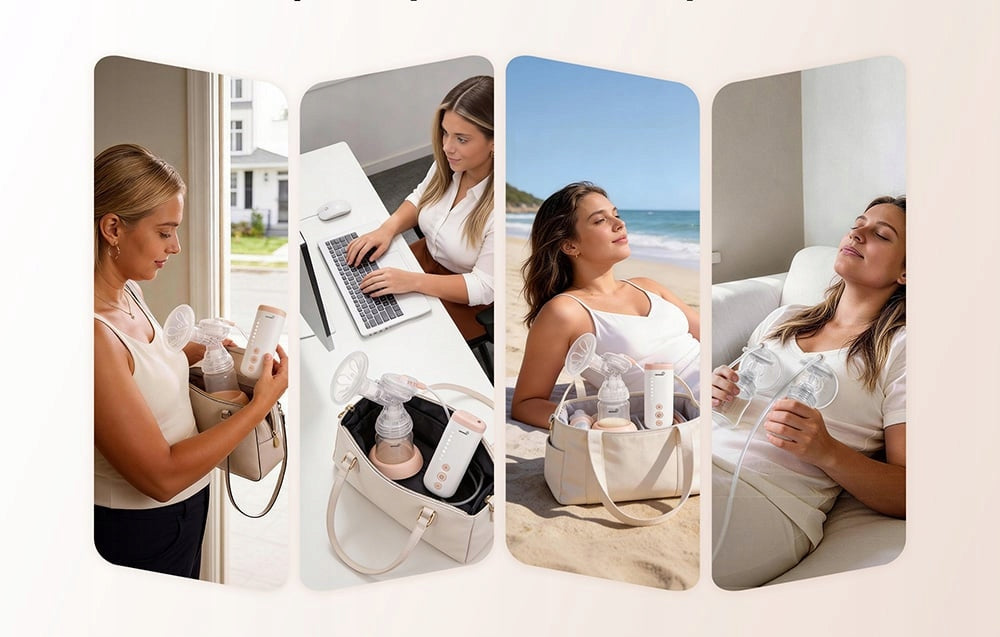Grownsy Electric Breast Pump 5 Levels Rechargeable USB Anti-BackFlow System Medical device no