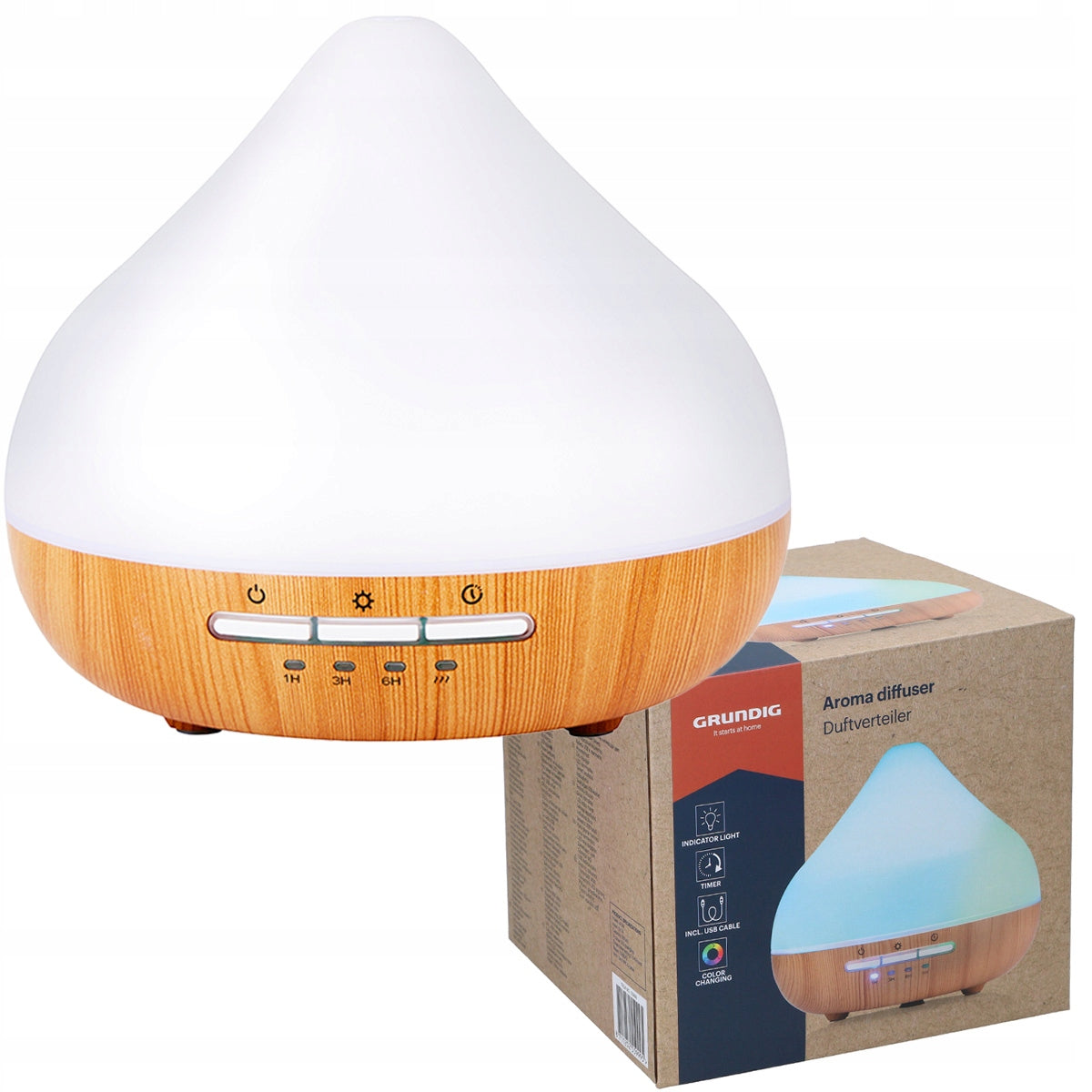 Grundig Fragrance Aromatizer Compact Diffuser LED Light 300ml 7 Colors Manufacturer code 8711252559995