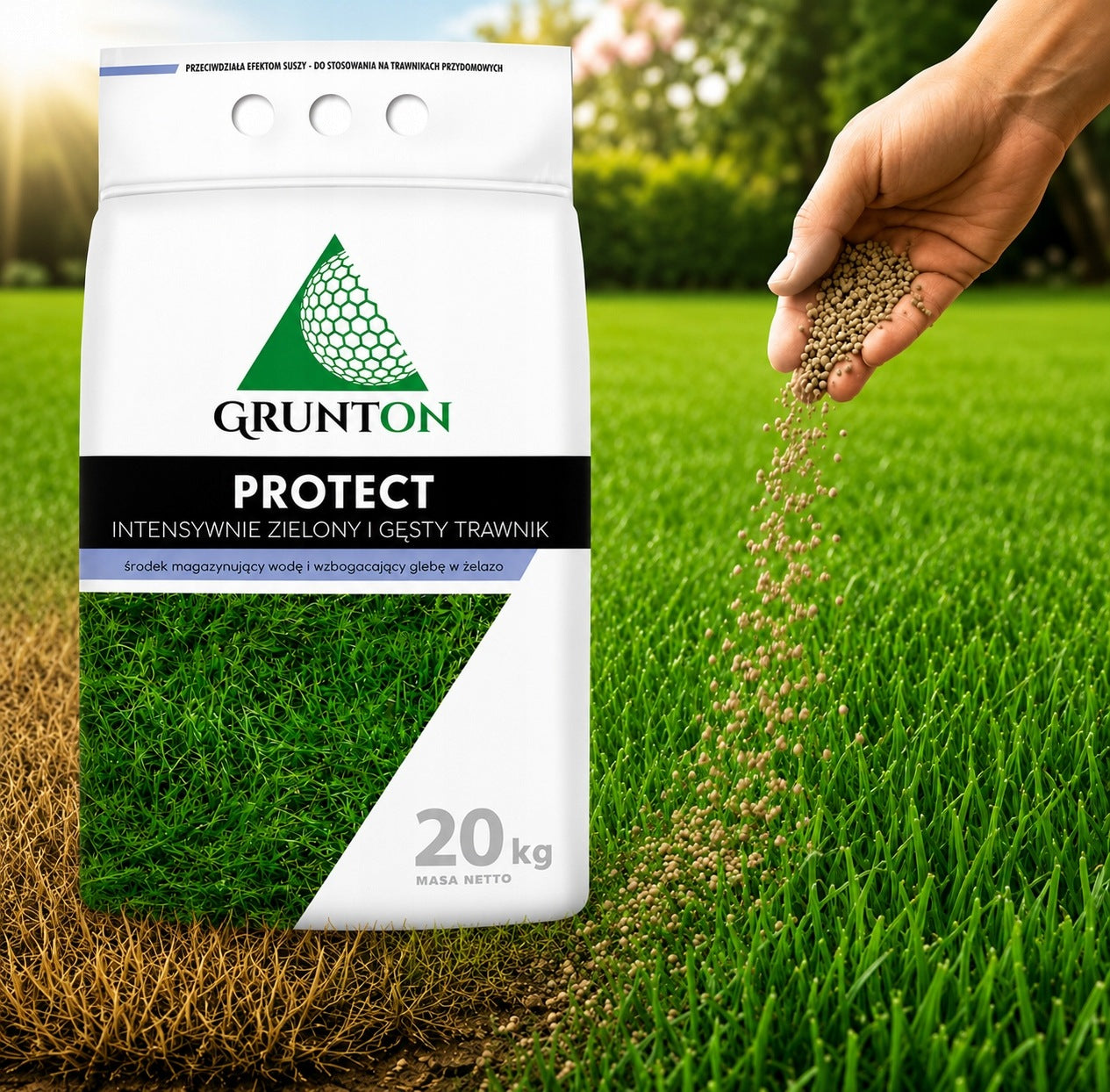 Grunton Protect 20kg Dry Grass Fertilizer and Moss HydroProtect with Iron Manufacturer code 5905397025313