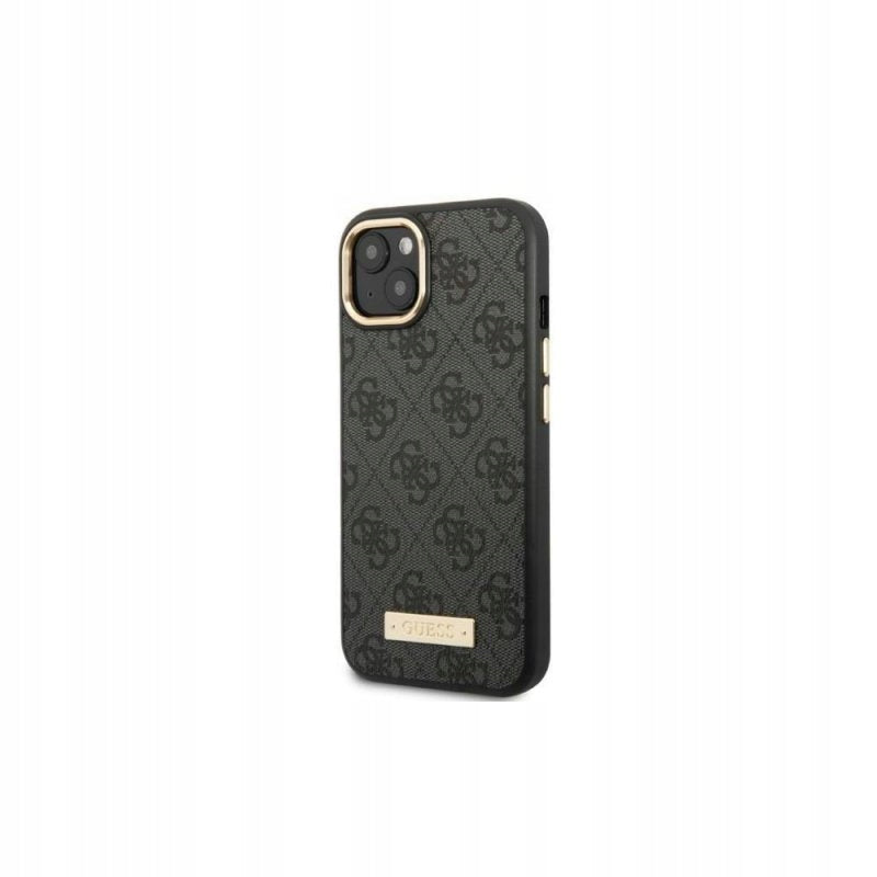 Guess PU 4G MagSafe kompatible Hülle für iPhone 13 Pro, schwarz