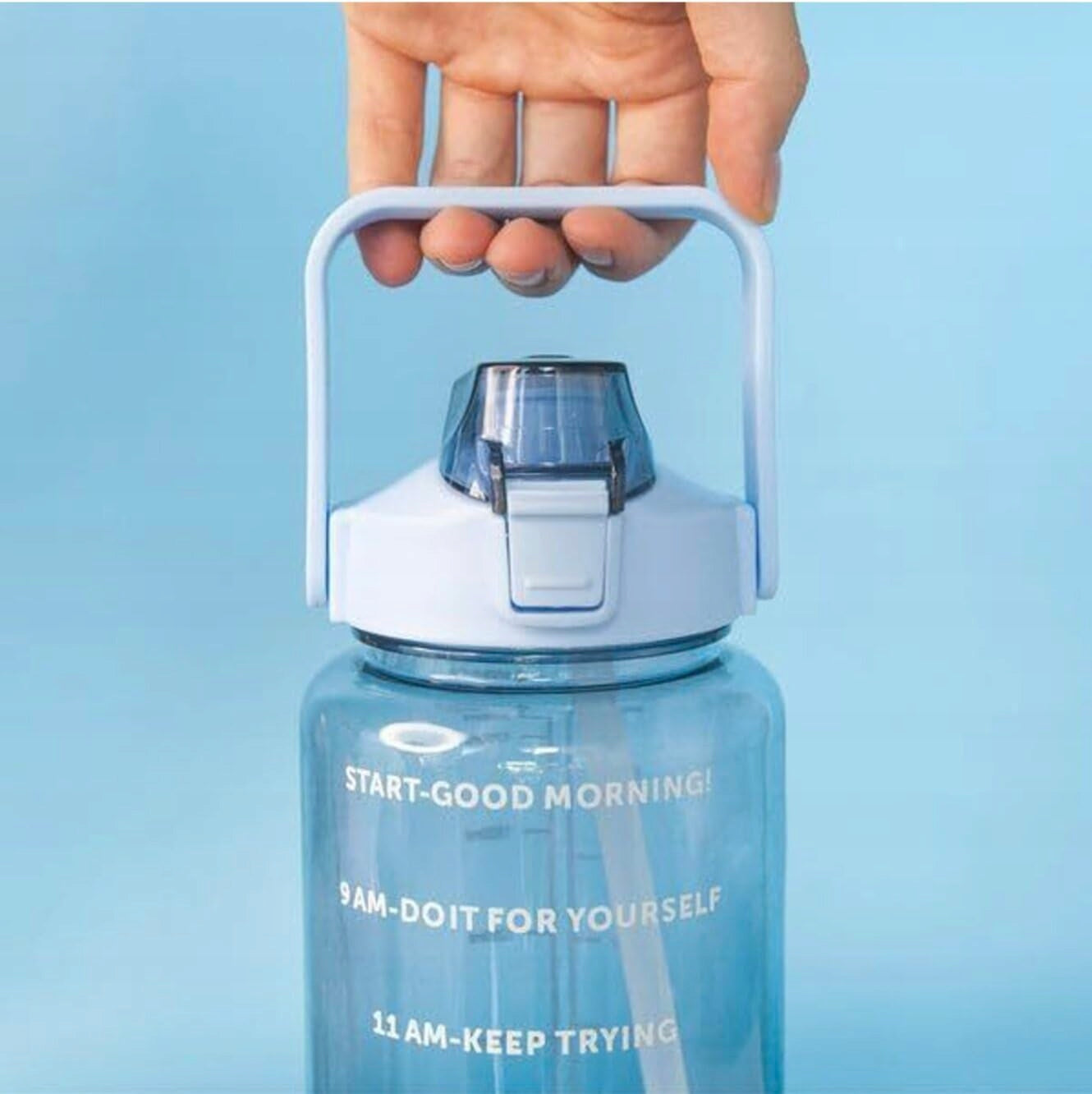 Gym Bottle Motivational Water Bottle 2000 with Mouthpiece Tube 2L Manufacturer code BD63