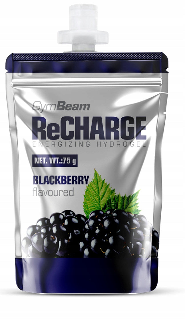 GymBeam Blackberry energy gel with TAURINE RUNNERS skiers cyclists