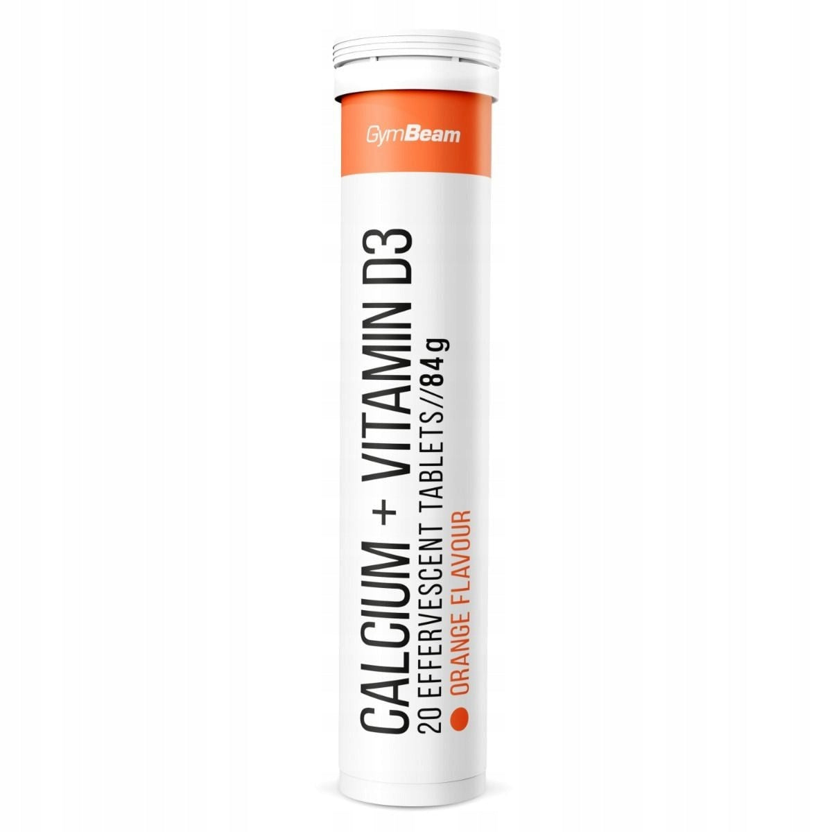 GymBeam Calcium + Vitamin D3 effervescent tablets 20 tabs. orange