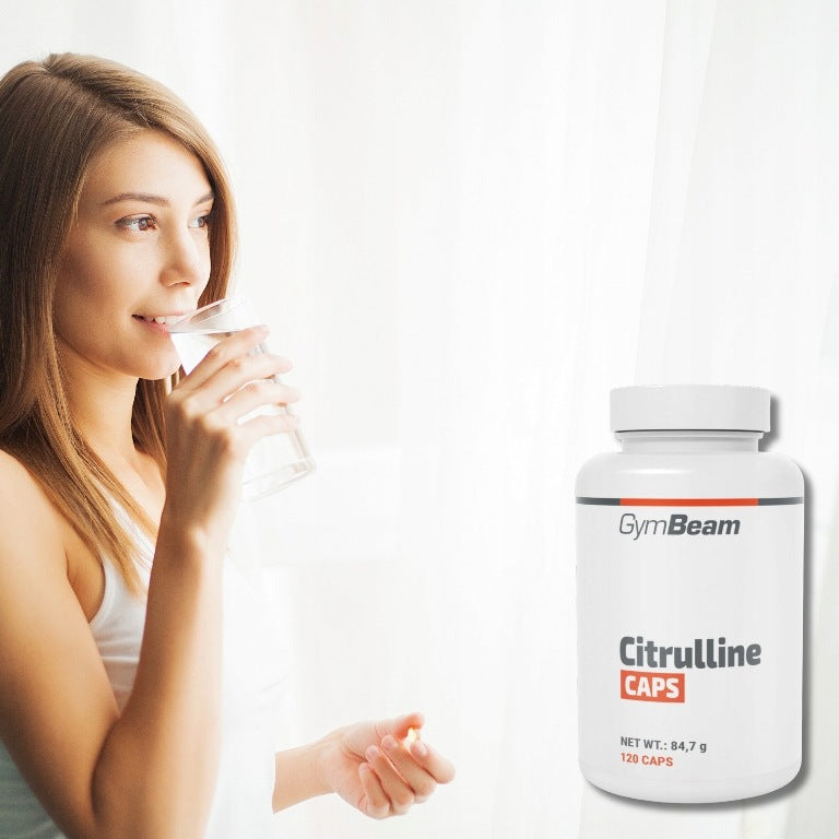 GymBeam Citrulline Caps Dietary Supplement Amino Acid 120 Capsules Packaging status original