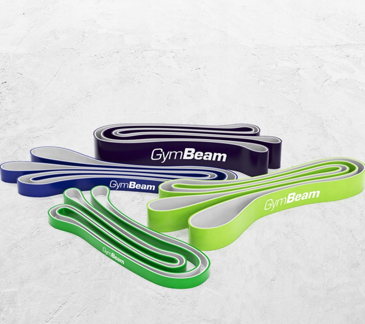 GymBeam DuoBand Expander Set 4 Exercise Rubber Bands Brand GymBeam