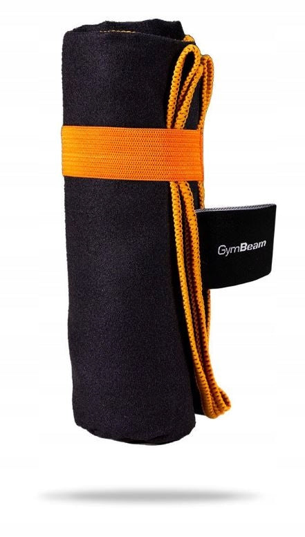 GymBeam Quick Drying Gym Training Towel Sport Towel Black/Orange Brand GymBeam