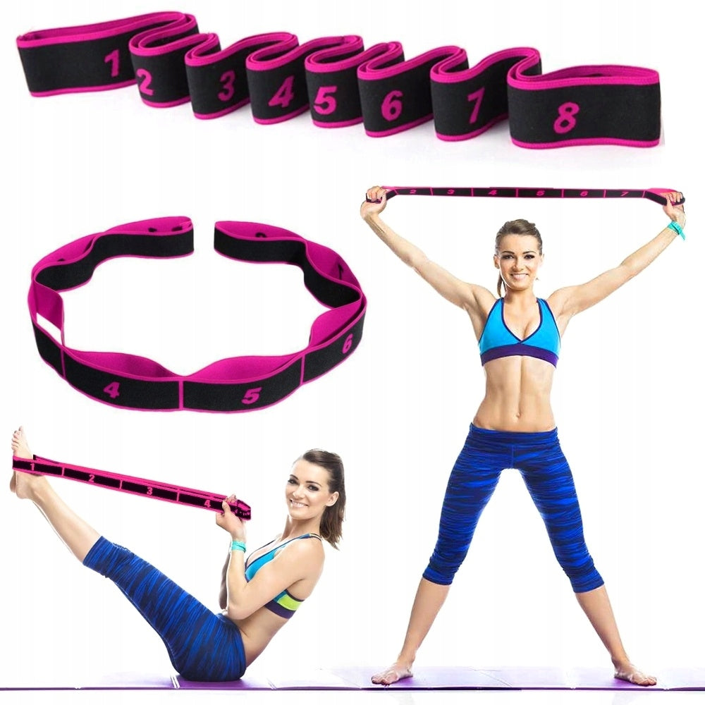 Gymnastic Rubber Stretching Exercise Tape Pink Color red