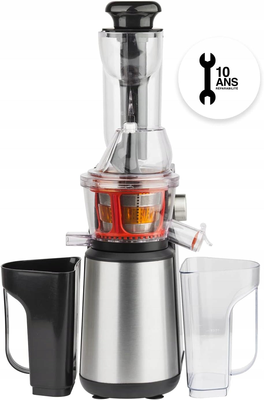H.Koenig GSX18 Slow Juicer Large Hole 1L 400W Steel Dominant color black