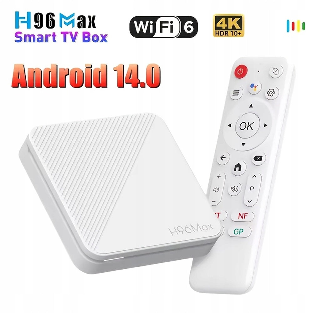 H96 Max Android 14 Smart TV Box - Support 4K, WiFi 6, Wireless A