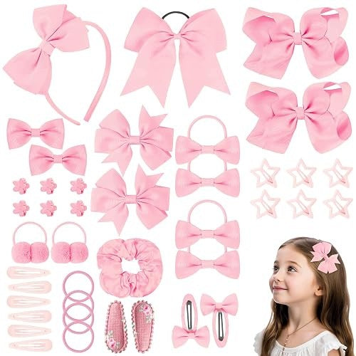 HAIR ACCESSORIES FOR GIRLS CUFFLINKS BOWS ELASTIC SET 77 Brand no brand