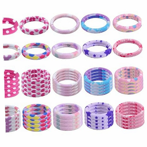 HAIR BANDS COLORFUL NYLON FOR GIRLS SET OF 50 PCS. FOR WOMEN