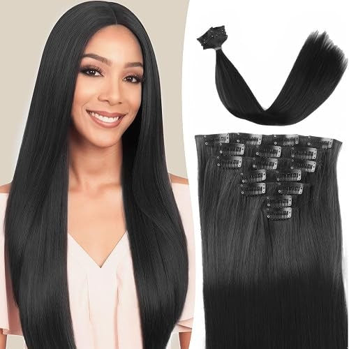 HAIR CLIP ATTACHMENTS FOR WOMEN 7 PCS EXTENSION 55 CM METAL Brand no brand
