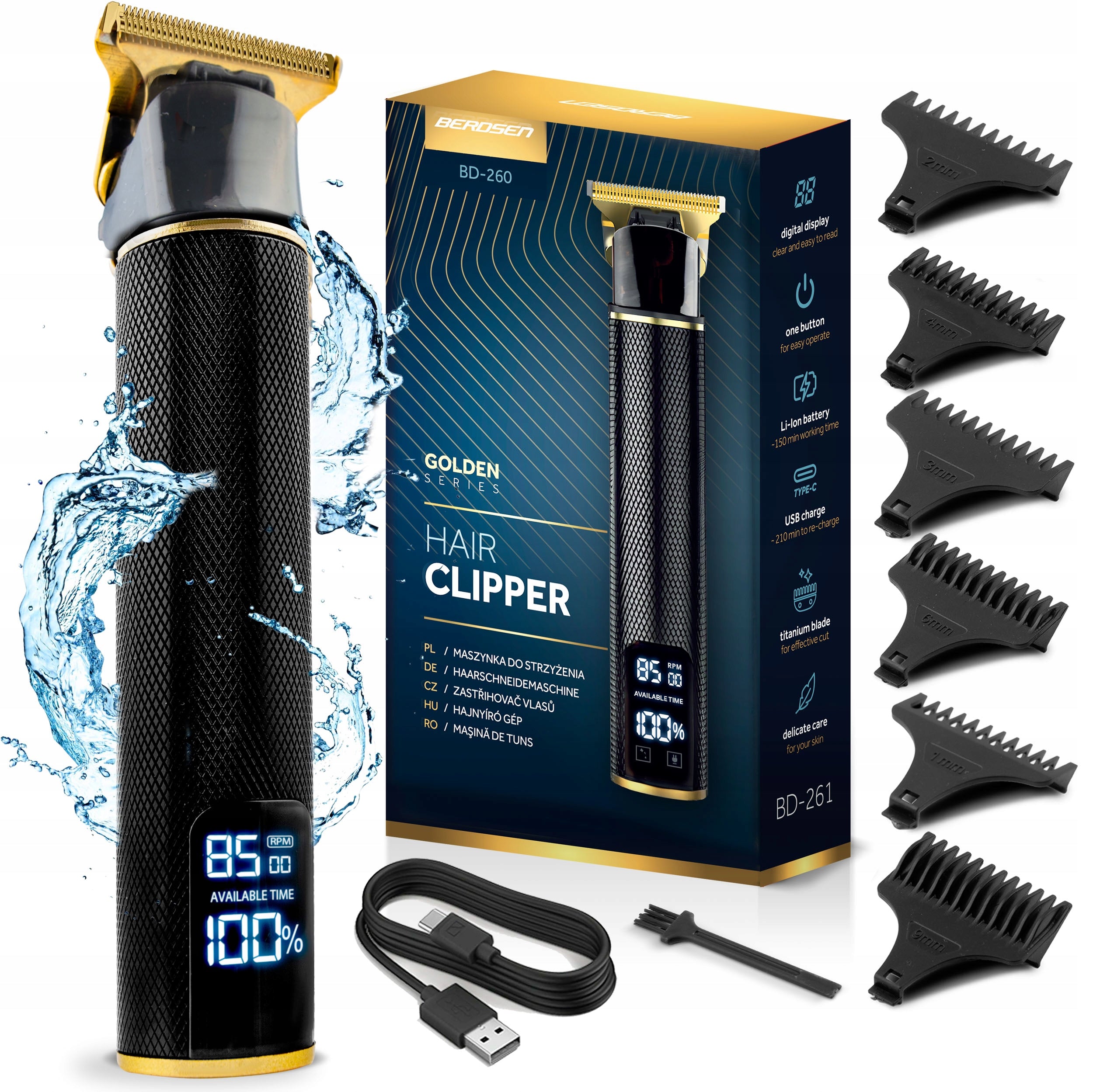 HAIR CLIPPER MULTIFUNCTIONAL BEARD TRIMMER BODY SHAVER