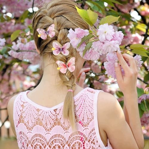HAIR CLIPS BUTTERFLIES SHINY STRASS FOR GIRLS WOMEN 24 PCS Manufacturer code Bez marki