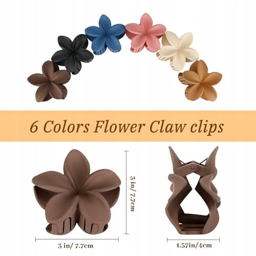 HAIR CLIPS FLORAL ELEGANT SET OF 6 PIECES FOR WOMEN GIFT Manufacturer code SWC5908807176865