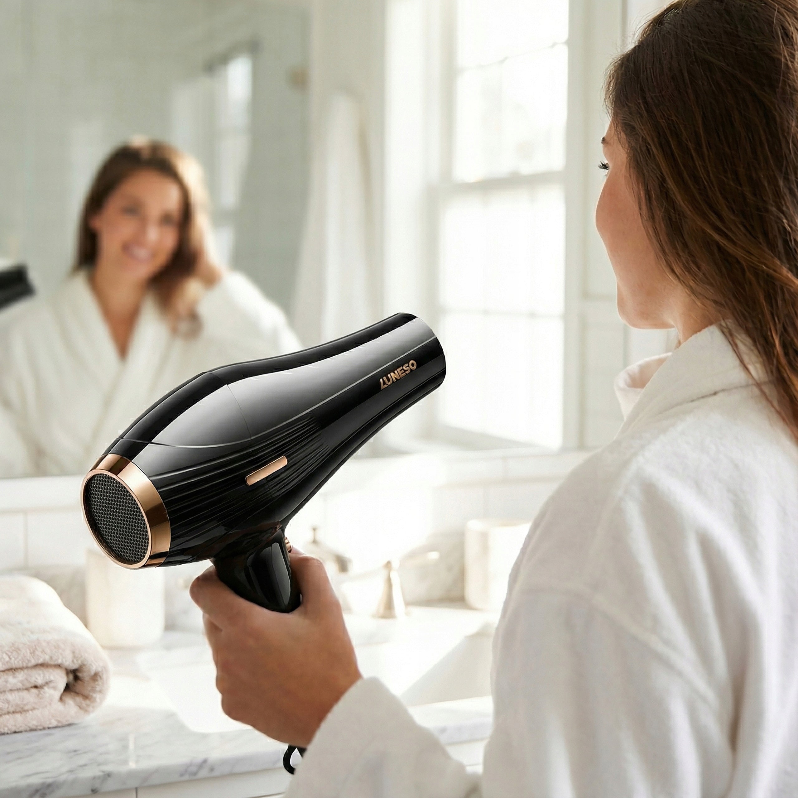 HAIR DRYER ionization diffuser concentrator cold air Luneso STRONG Packaging status original