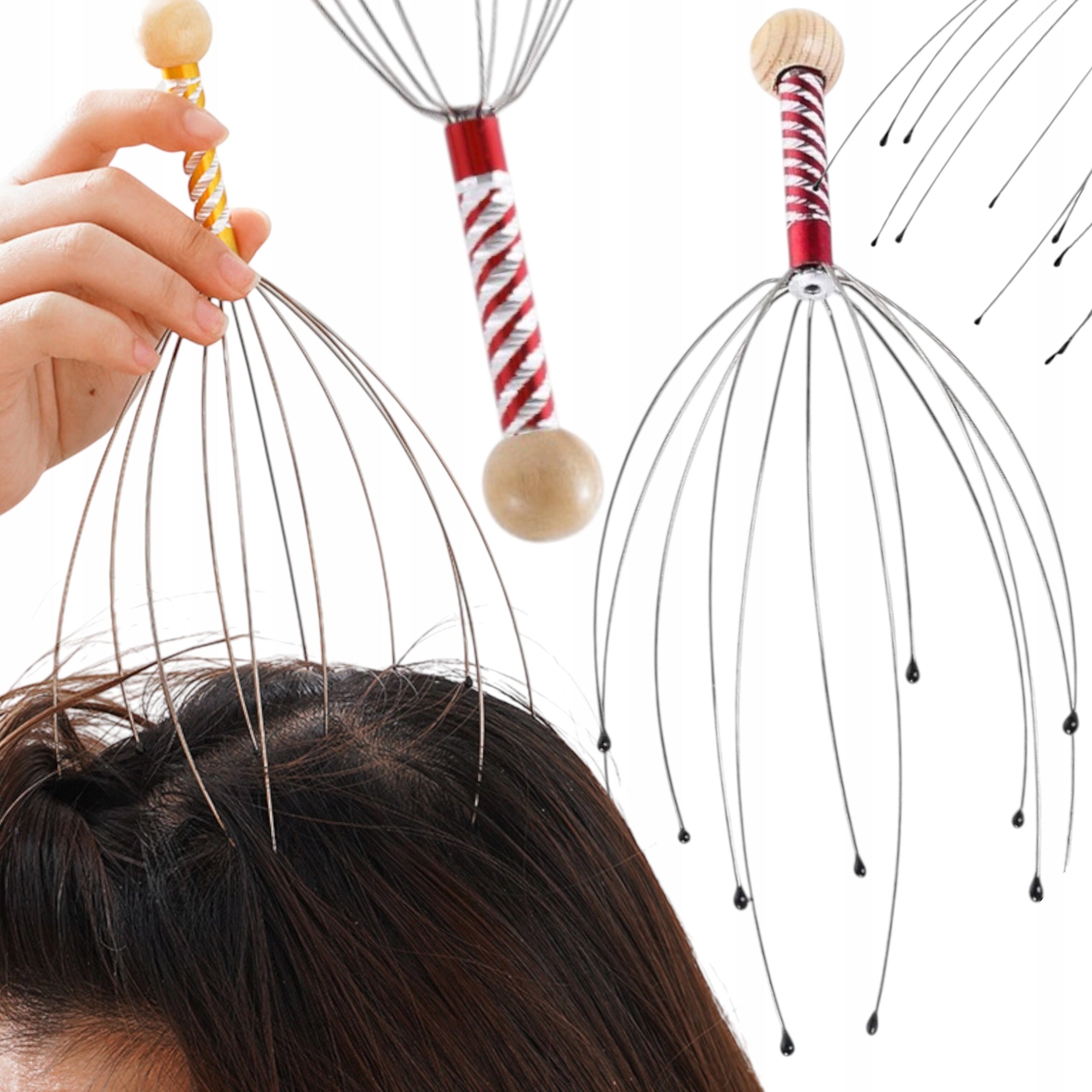 HAIR GROWTH HEAD MASSAGER AYURVEDIC SPIDER SKIN MASSAGER Manufacturer code AJURWEDYJSKI MASAŻER