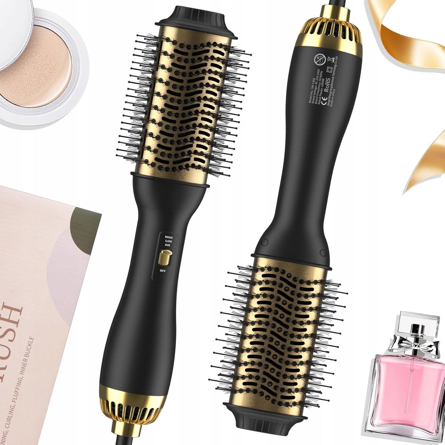 HAIRDRYER HAIRBRUSH 4IN1 FUNCTION DRYING AND MODELING 1000W BLACK
