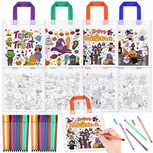HALLOWEEN COLORING BAGS SET OF 12 FOR KIDS PAINTING Brand no brand