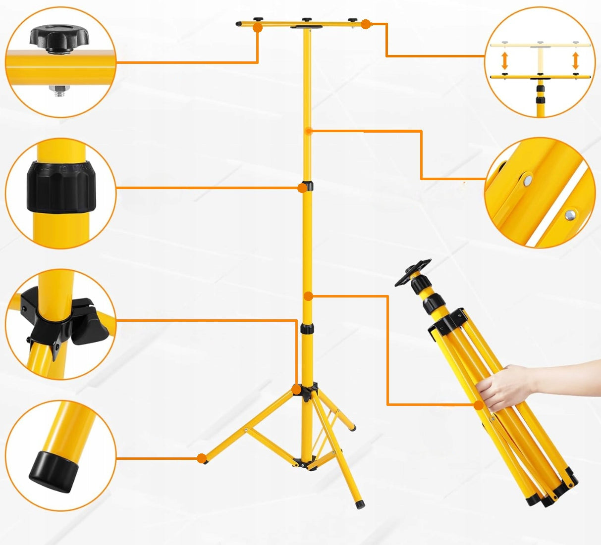HALOGEN CONSTRUCTION LED FLOODLIGHT TRIPOD 100W SET LAMP + STAND Manufacturer code LA341 HALOGEN NAŚWIETLACZ BUDOWLANY
