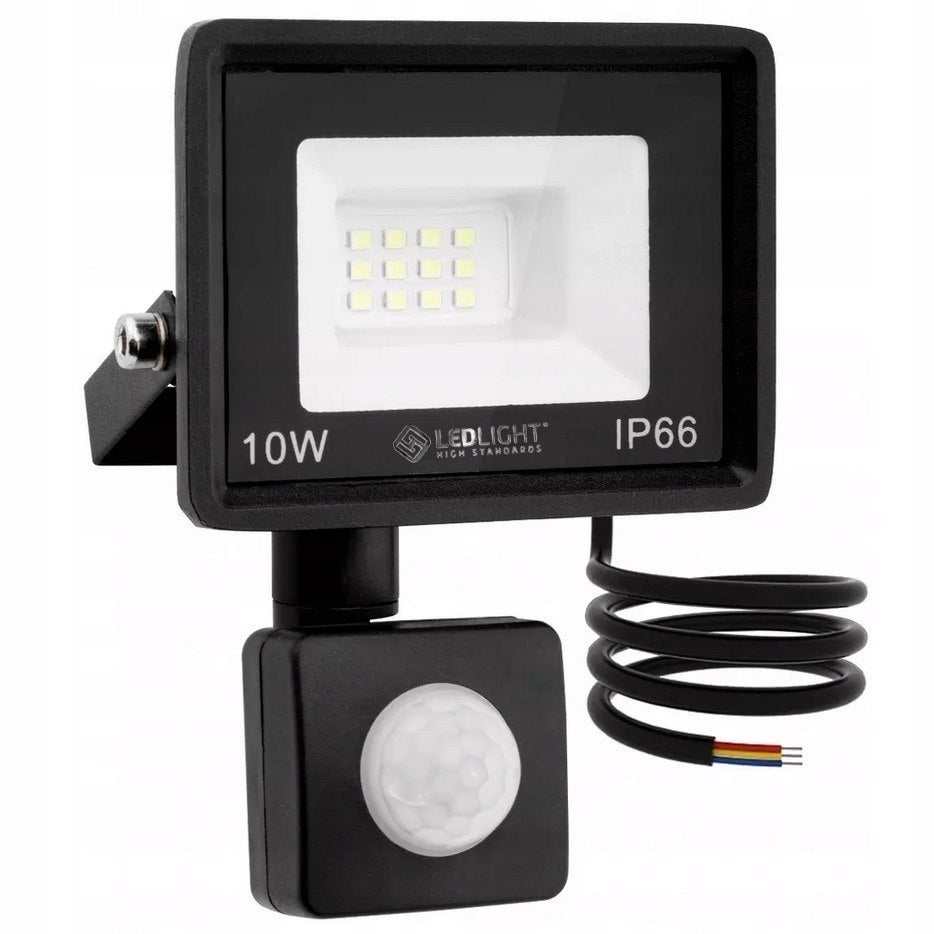 HALOGEN LAMP WITH MOTION SENSOR LED FLOODLIGHT WHITE COLD IP66 10W