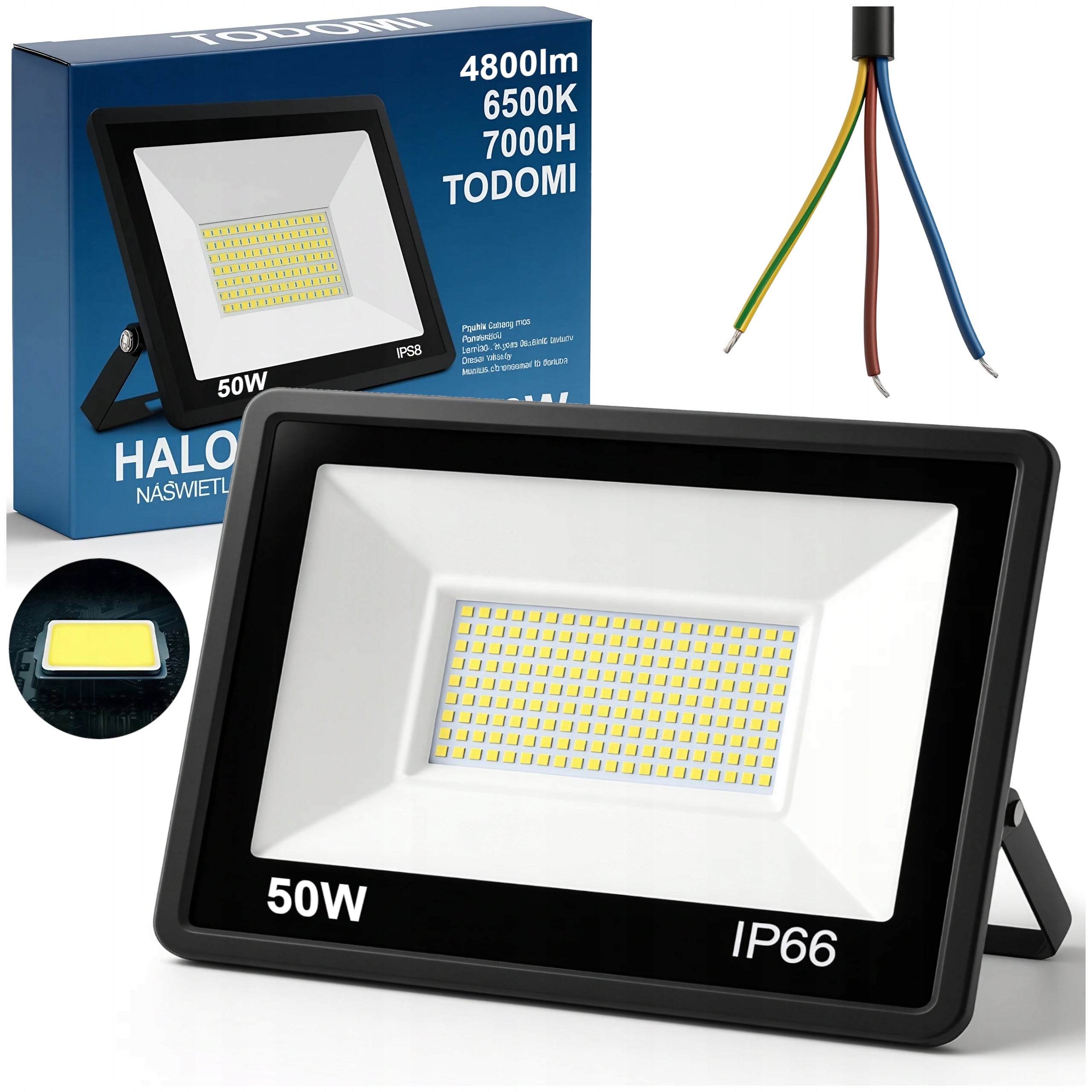 HALOGEN LED 50W FLOODLIGHT SLIM OUTDOOR WORKING ECONOMICAL FOR WAREHOUSE