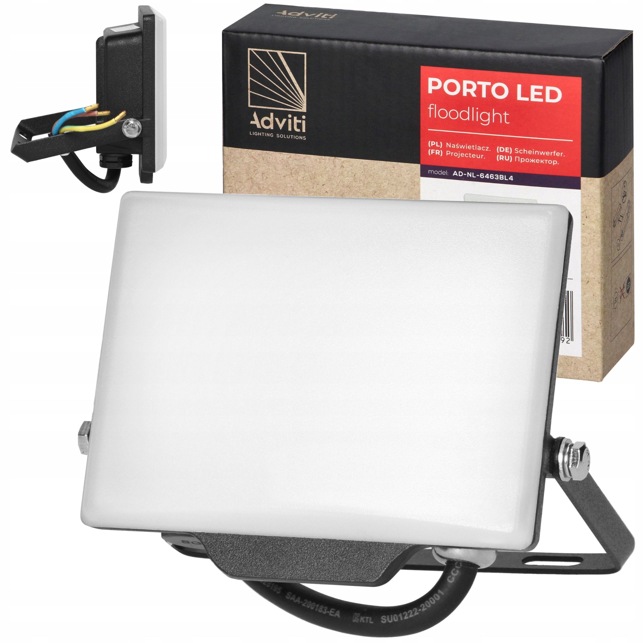 HALOGEN LED FLOODLIGHT 20W 1600lm FRAMELESS OUTDOOR LAMP 4000K IP65