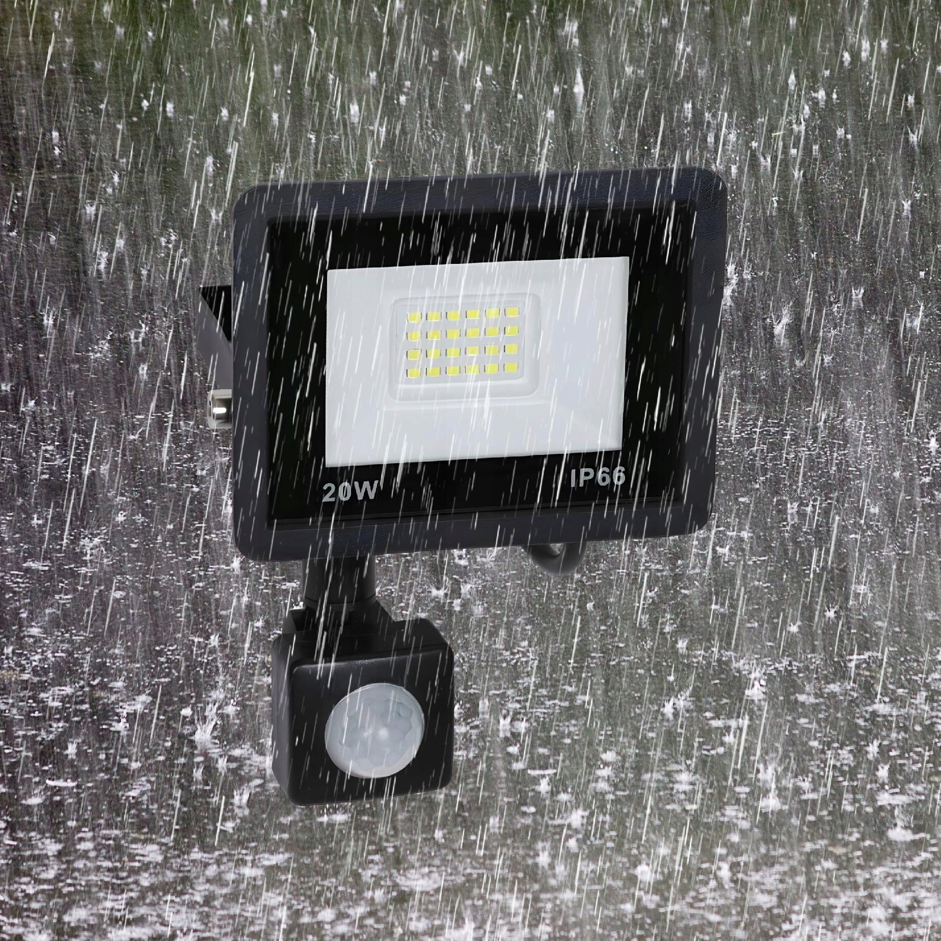 HALOGEN LED FLOODLIGHT 20W LAMP DUSK MOTION SENSOR OUTDOOR IP66 Brand MFC