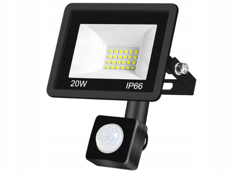 HALOGEN LED Floodlight with MOTION SENSOR TEMPERED GLASS Lamp SLIM 20W