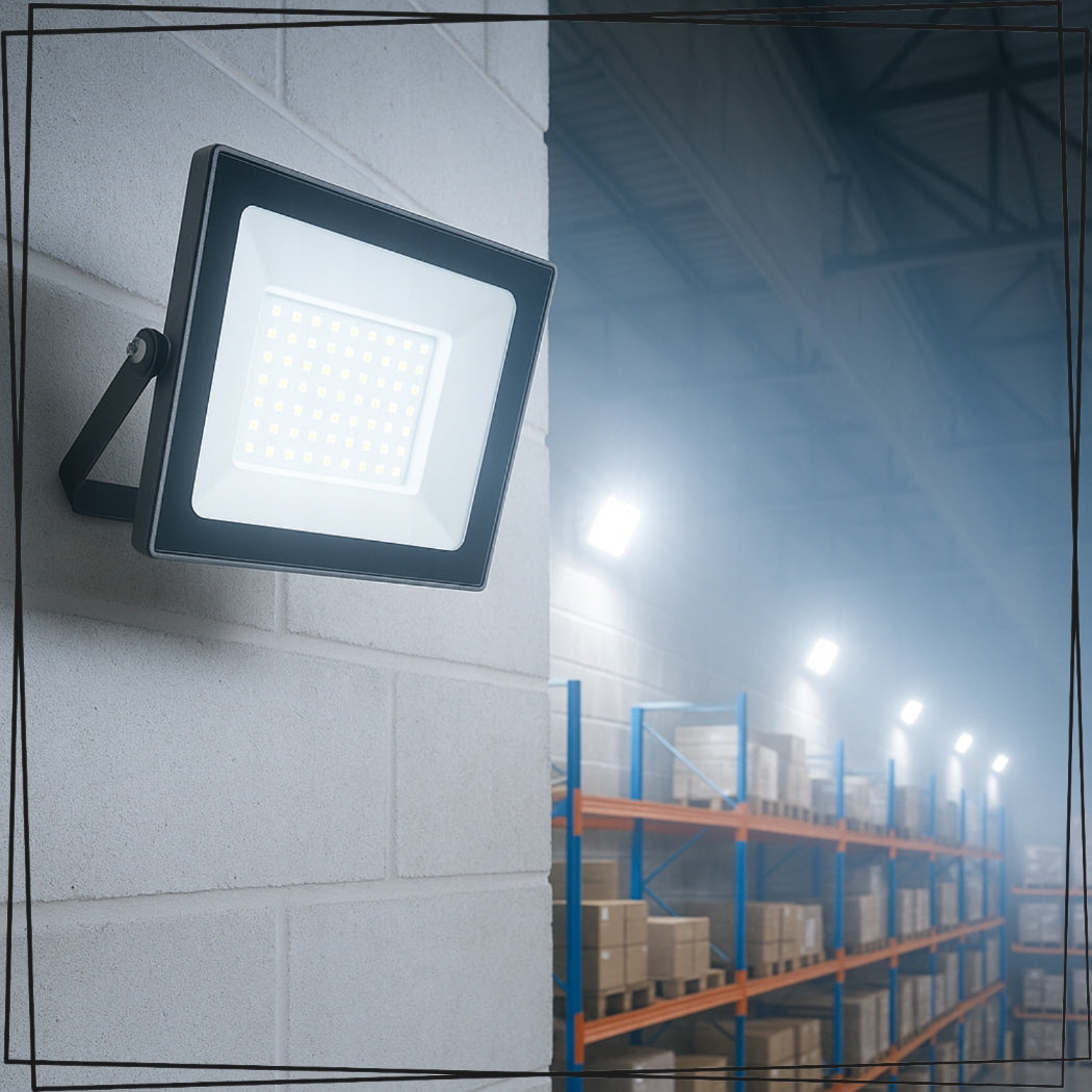 HALOGEN LED HEADLIGHT OUTDOOR WALL LAMP GARDEN WALL LAMP 100W 8000lm EAN (GTIN) 5907096401320