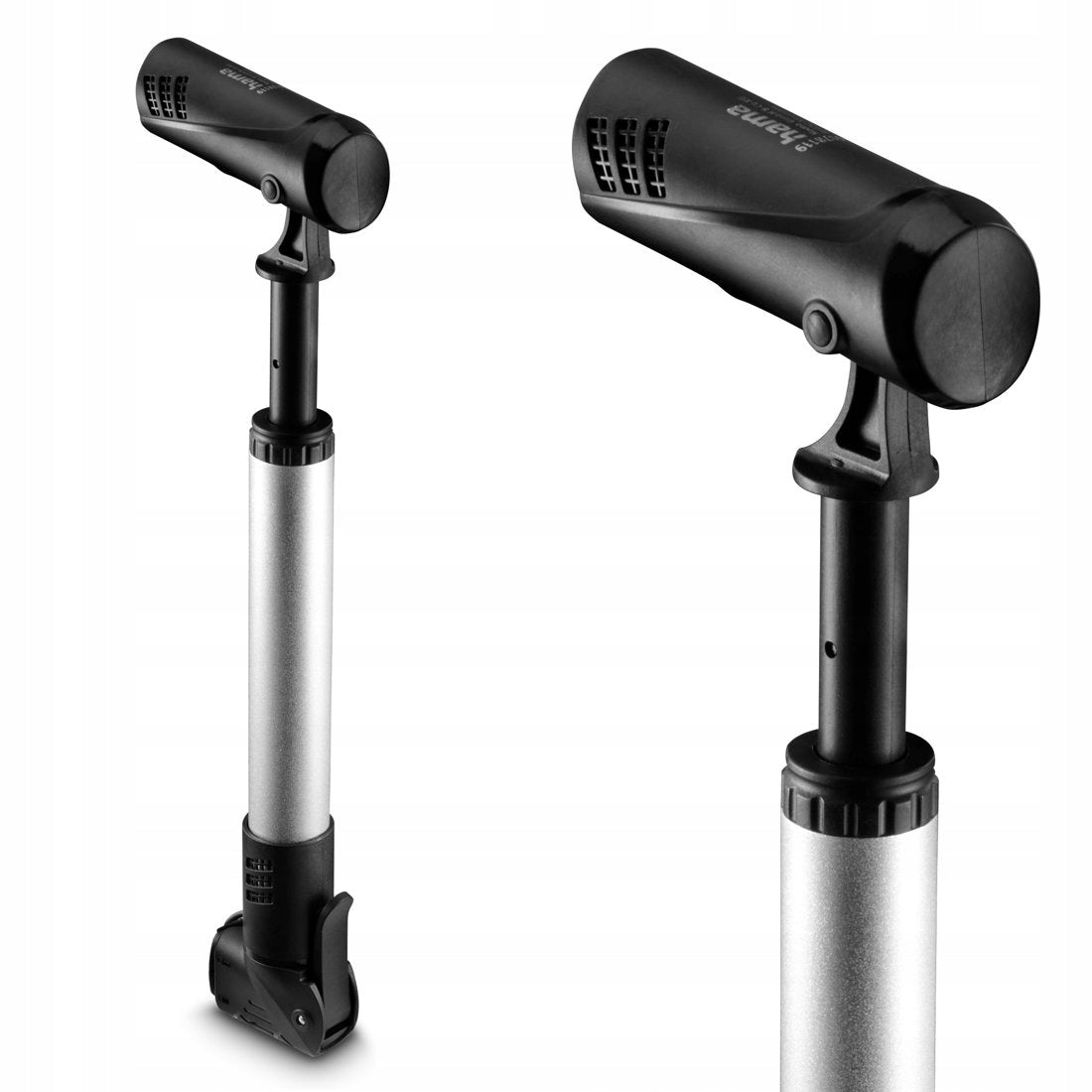 HAMA MINI UNIVERSAL BICYCLE PUMP WITH FRAME HOLDER BLACK 4 BAR Length 28 cm