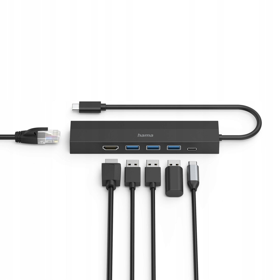 HAMA MultiPort 6in1 USB-C 3xUSB-A ; 1xUSB-C ; 1xHDMI ; 1x LAN EAN (GTIN) 4047443505484