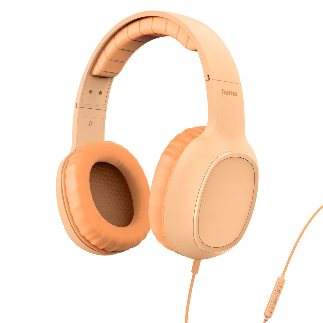 HAMA ON-EAR HEADPHONES FUN C WIRED WITH MICROPHONE NEW ORANGE Packaging status original