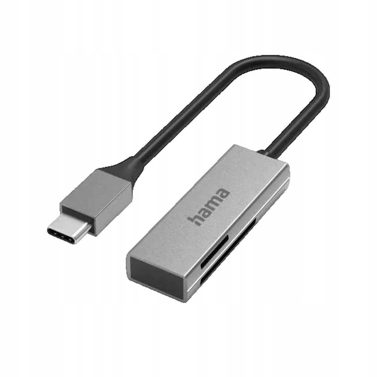HAMA card reader, USB 3.0, SD/microSD, silver Packaging status original