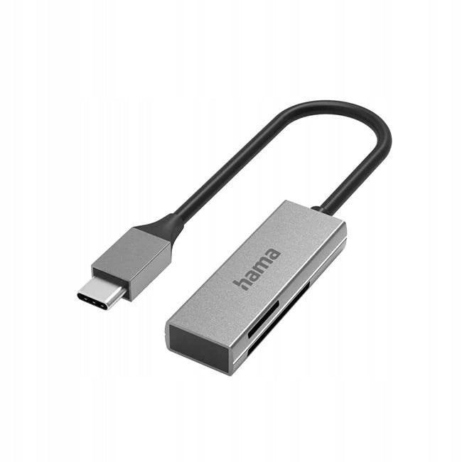 HAMA card reader, USB 3.0, SD/microSD, silver